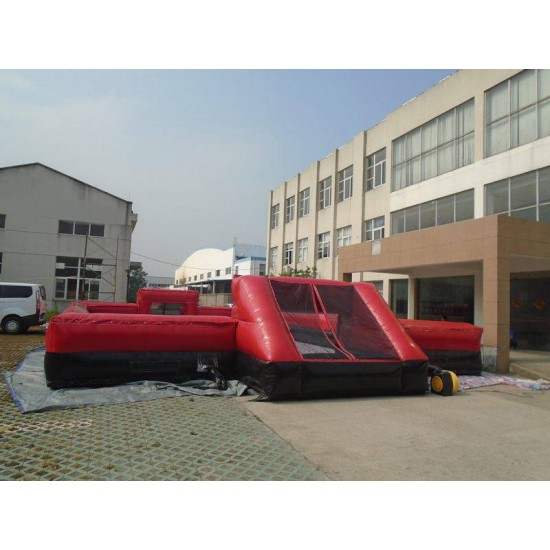 Inflatable Soccer Field Black Red